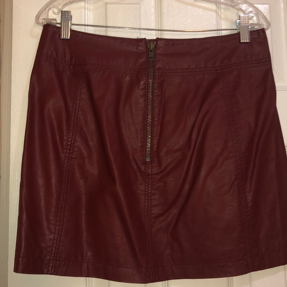 Free People Mini Faux Leather Skirt - Picture 3 of 7